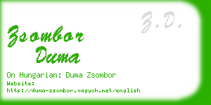 zsombor duma business card